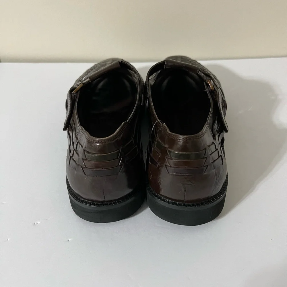 NEW!Deer Stags Dark Brown Huarache Woven Sandals size13